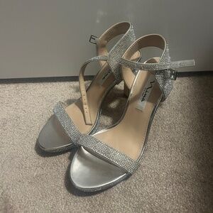Nina Silver Glitter Heels